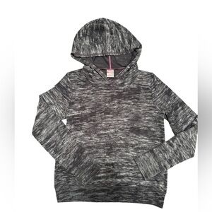 Zella Girl Grey Hooded Popover Sweater Cotton Blend Size 14-16 Girls